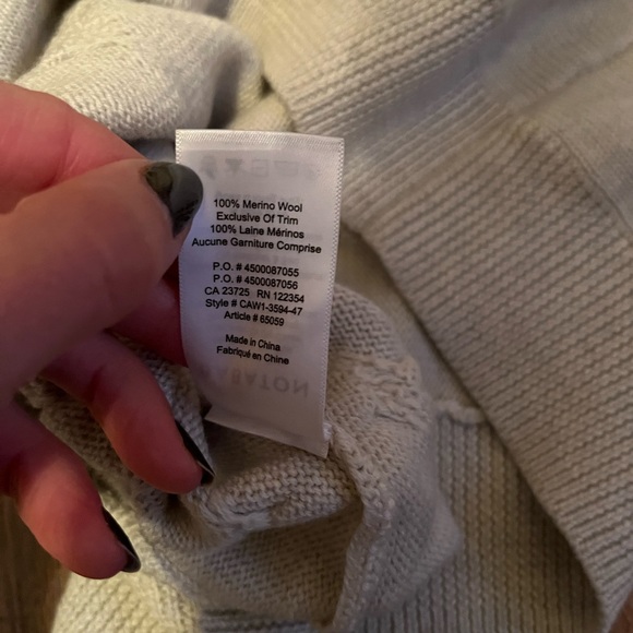 Babaton ecru merino wool boatneck sweater - Picture 8 of 15